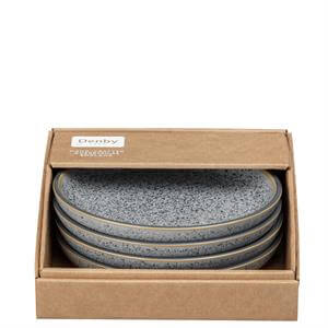 Denby Studio Grey Small Coupe Plate 4 Piece Set